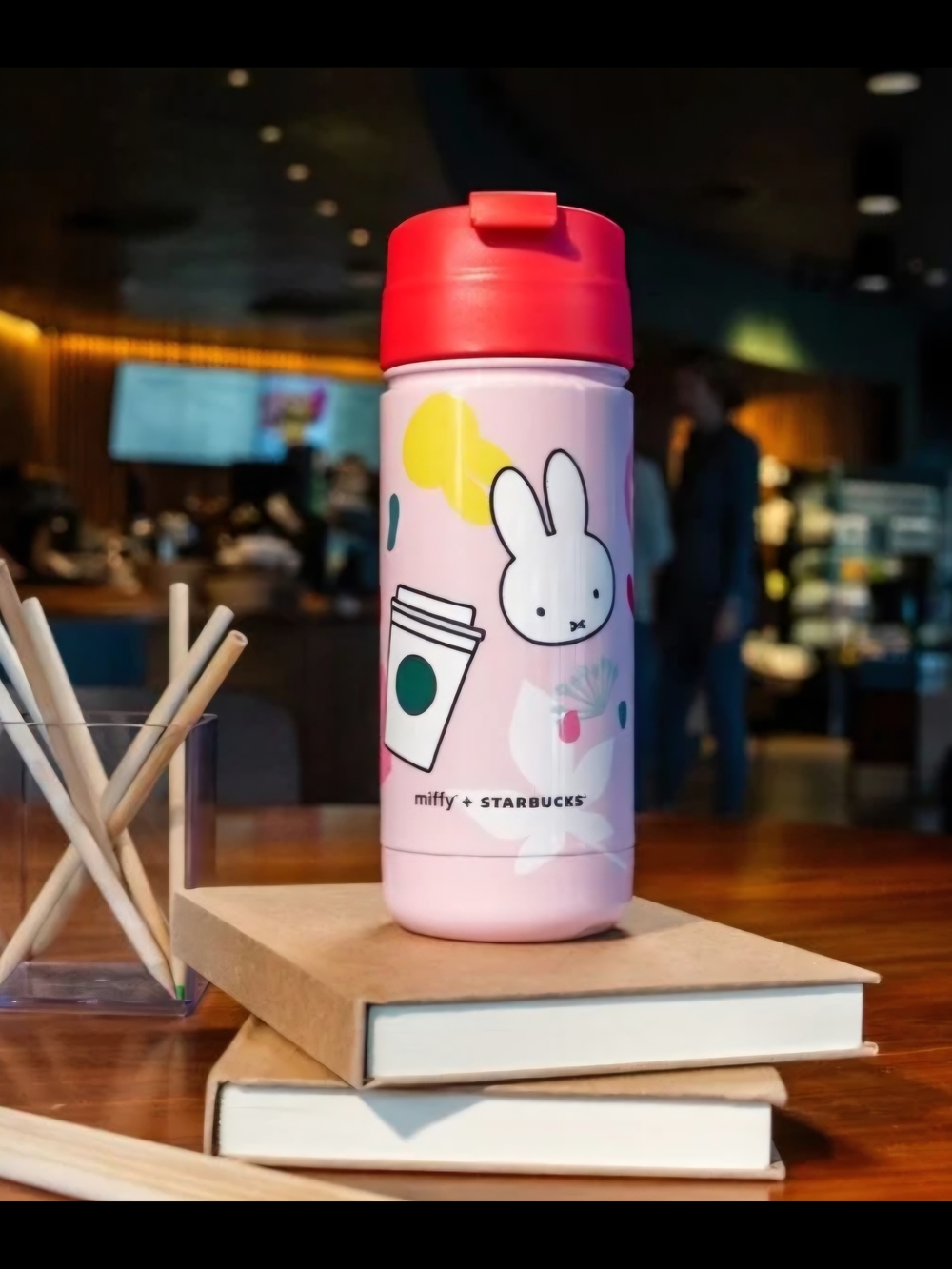 *BRAND NEW*Starbucks Pink Tumbler with Red Lid — Miffy Collaboration